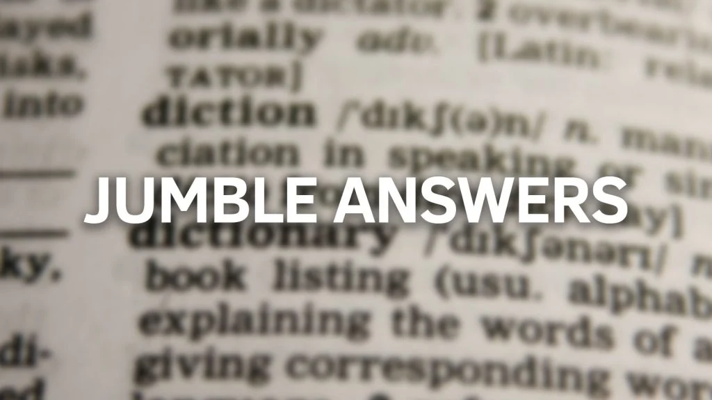 Jumble answers: today's solutions for April 2022