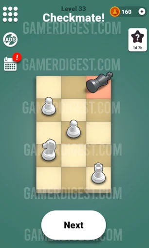 Pocket Chess Level 33 Mate in 2 Answer 2