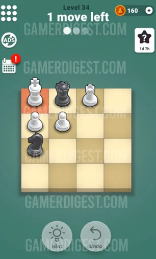 Pocket Chess Level 34 Mate in 2 Answer 1