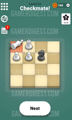 Pocket Chess Level 34 Mate in 2 Answer 2