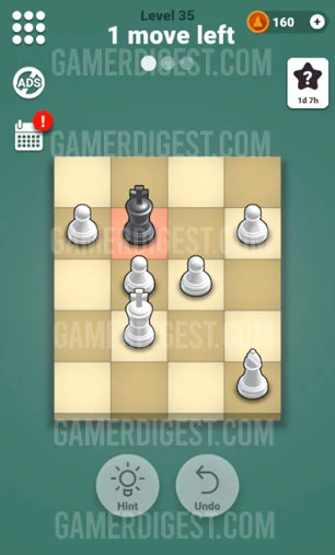 Pocket Chess Level 35 Mate in 2 Answer 1