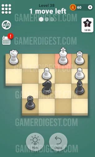 Pocket Chess Level 38 Mate in 2 Answer 1