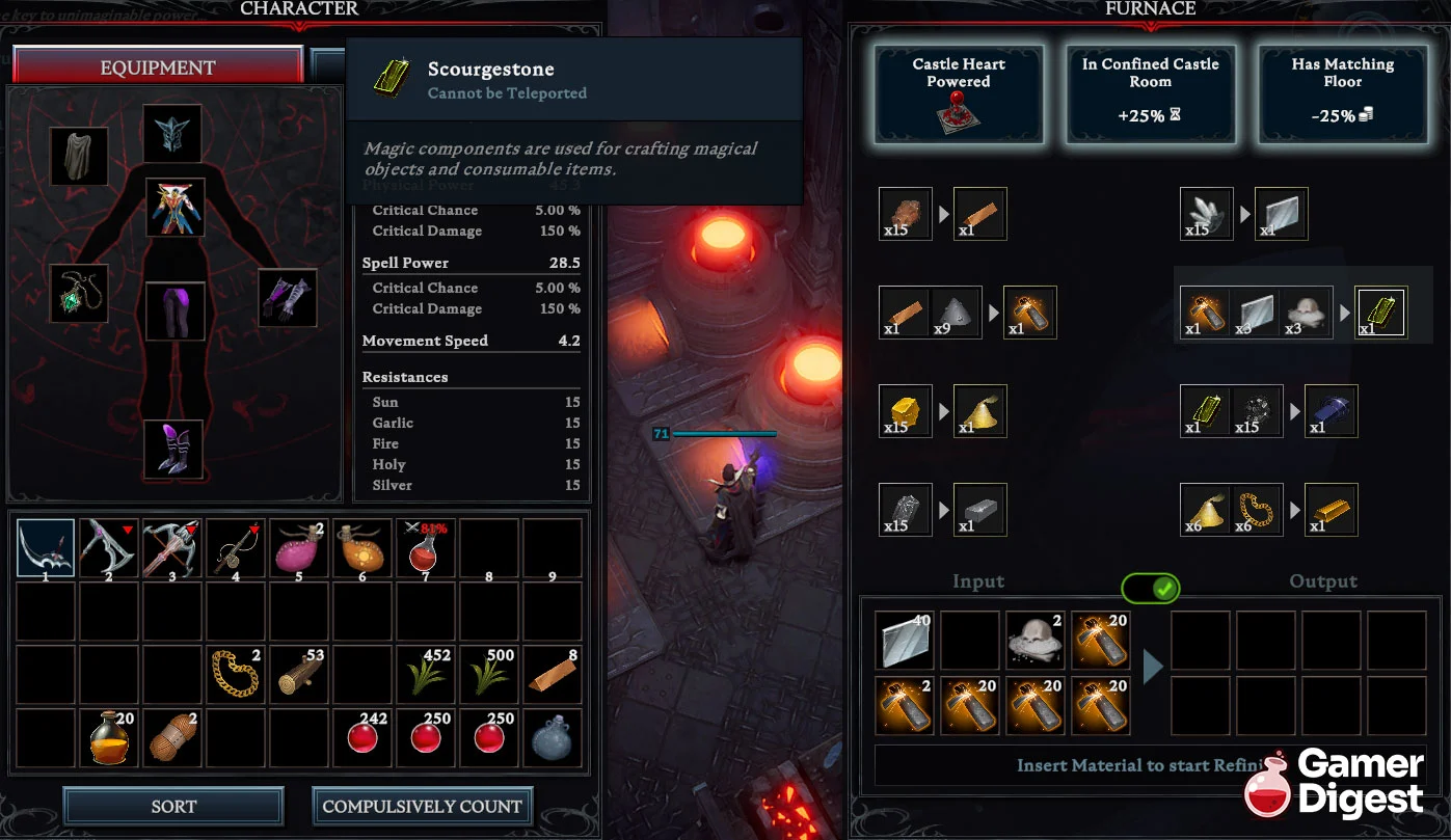Scourgestone Recipe V Rising