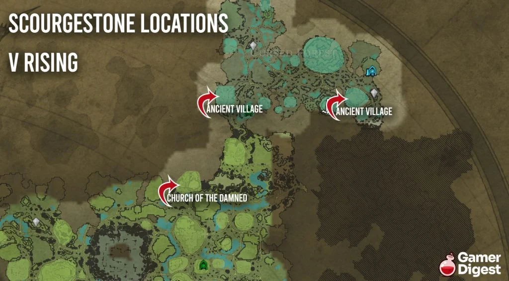Scourgestone locations in V Rising