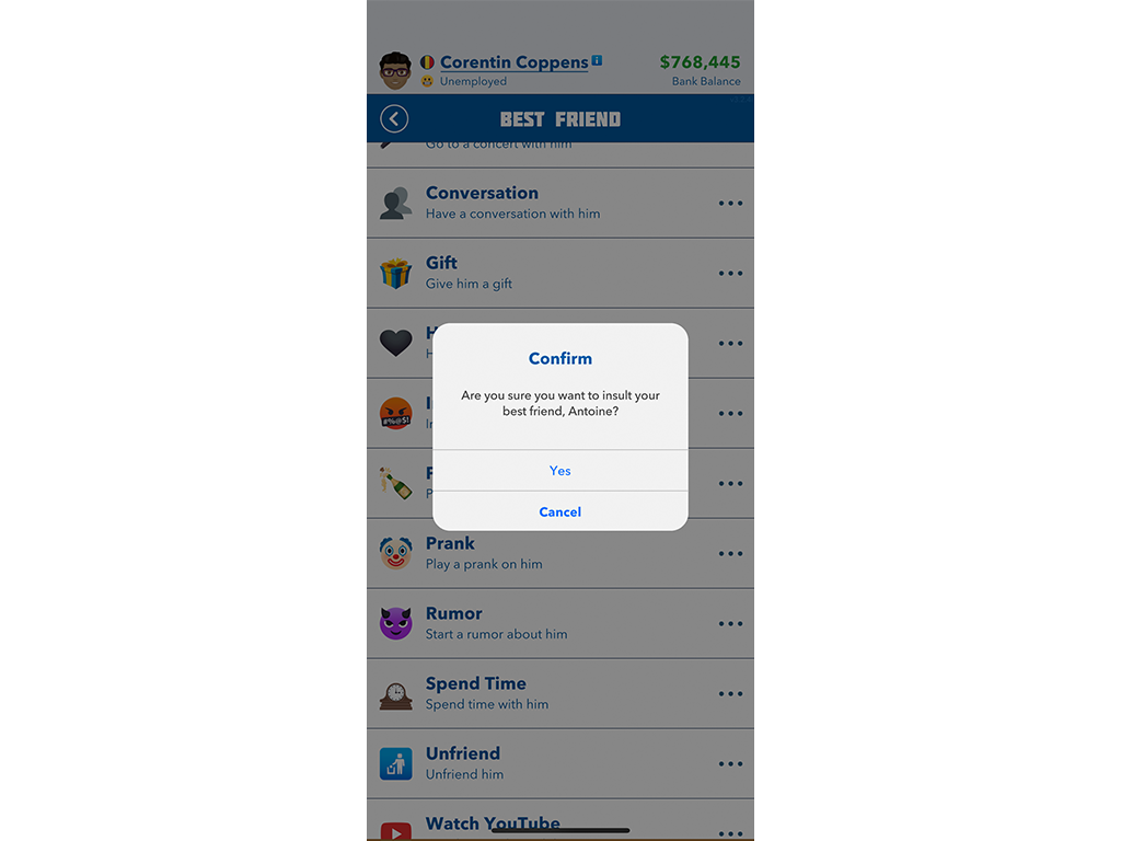 BitLife - Insult Friend