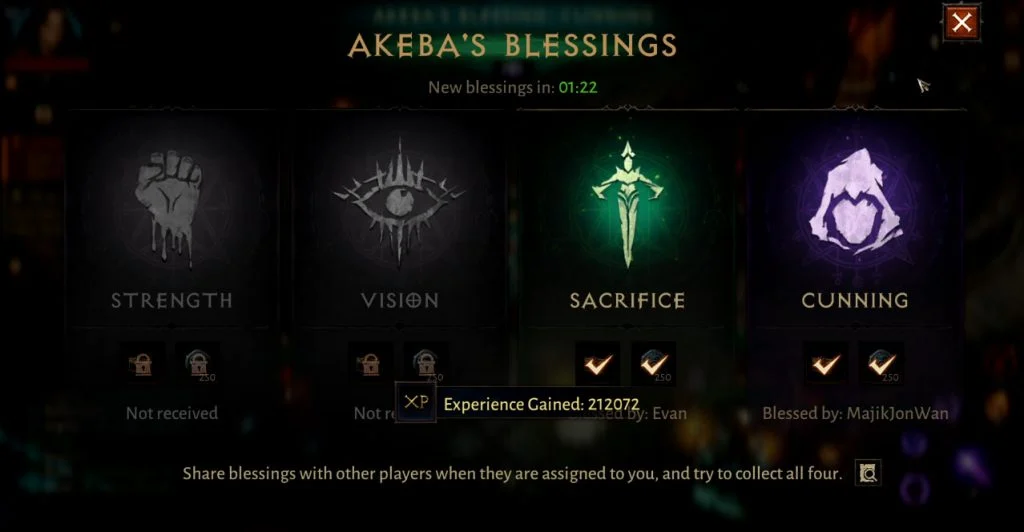 Diablo Immortal Akeba's Blessings