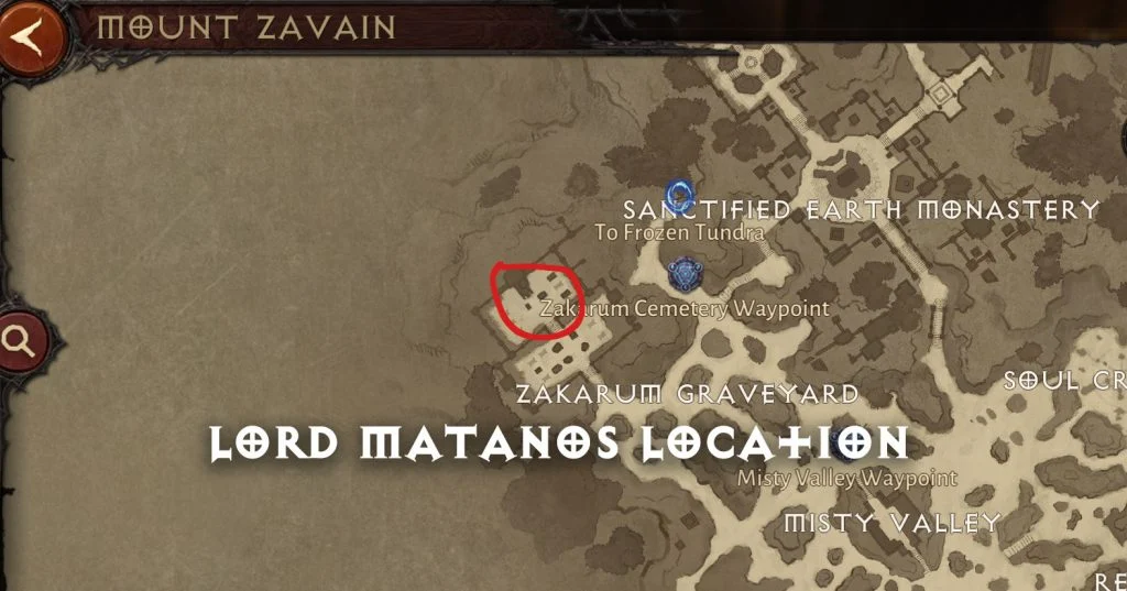 Diablo Immortal Lord Martanos Map