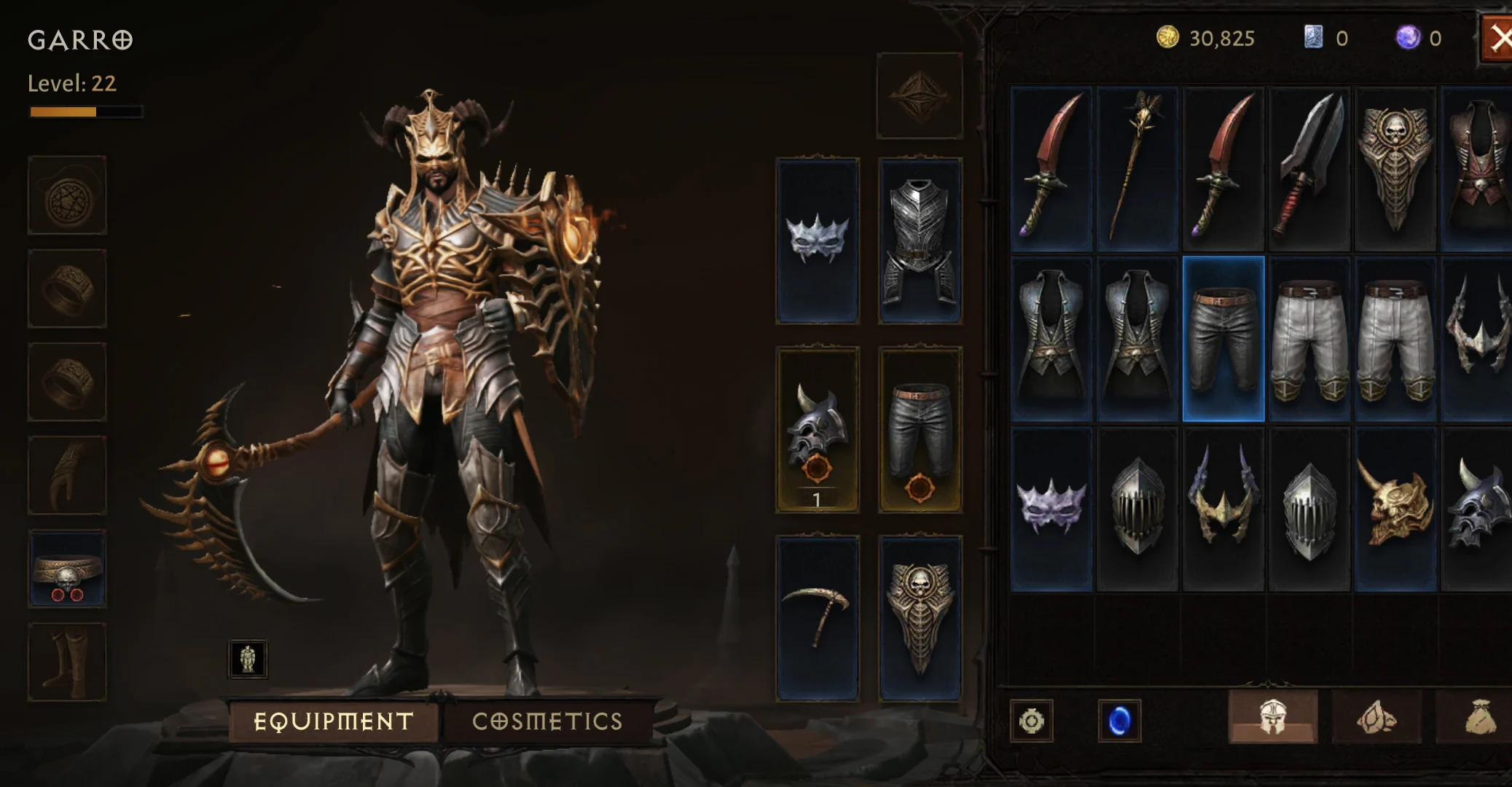 Diablo Immortal Inventory