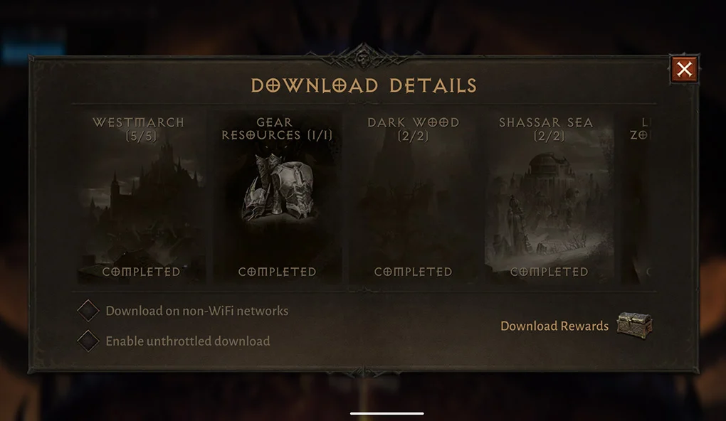 Downloadable Rewards, Diablo Immortal Free Rewards