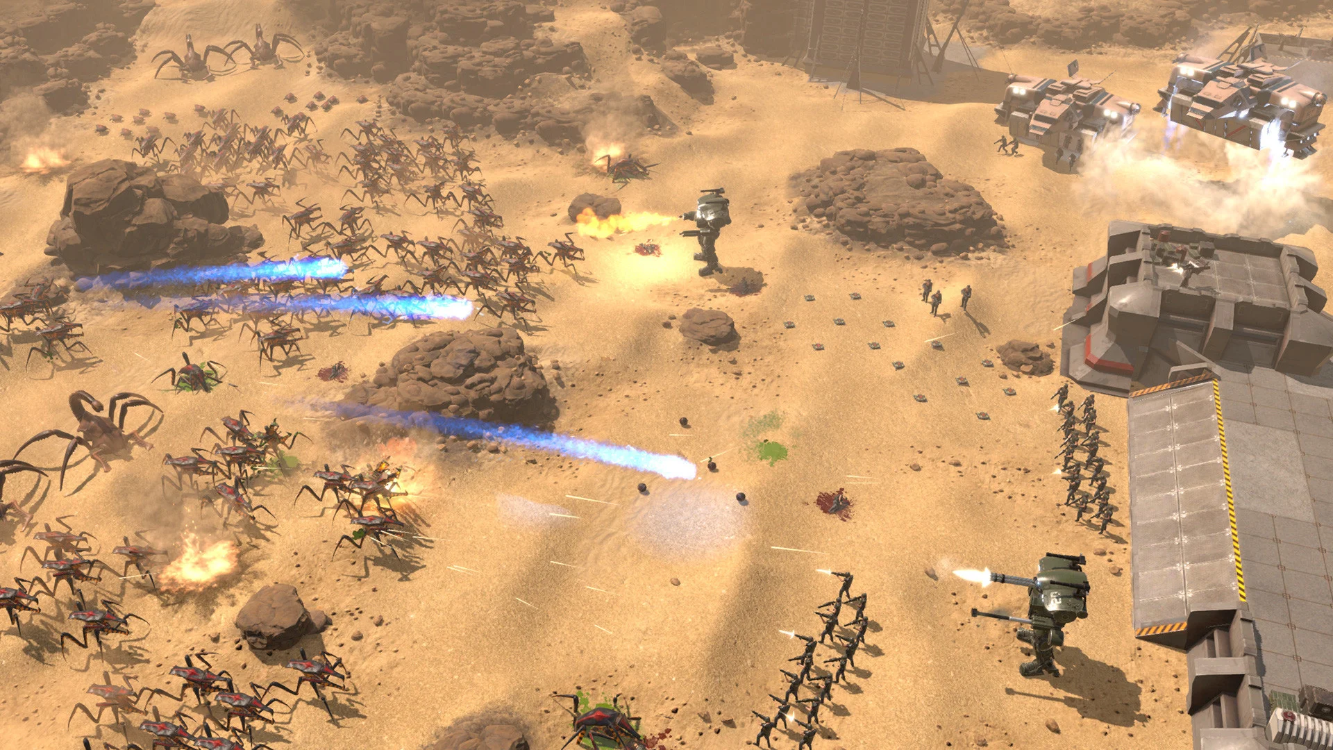 Starship Troopers - Terran Command Screenshots of Marines Fighting Bugs