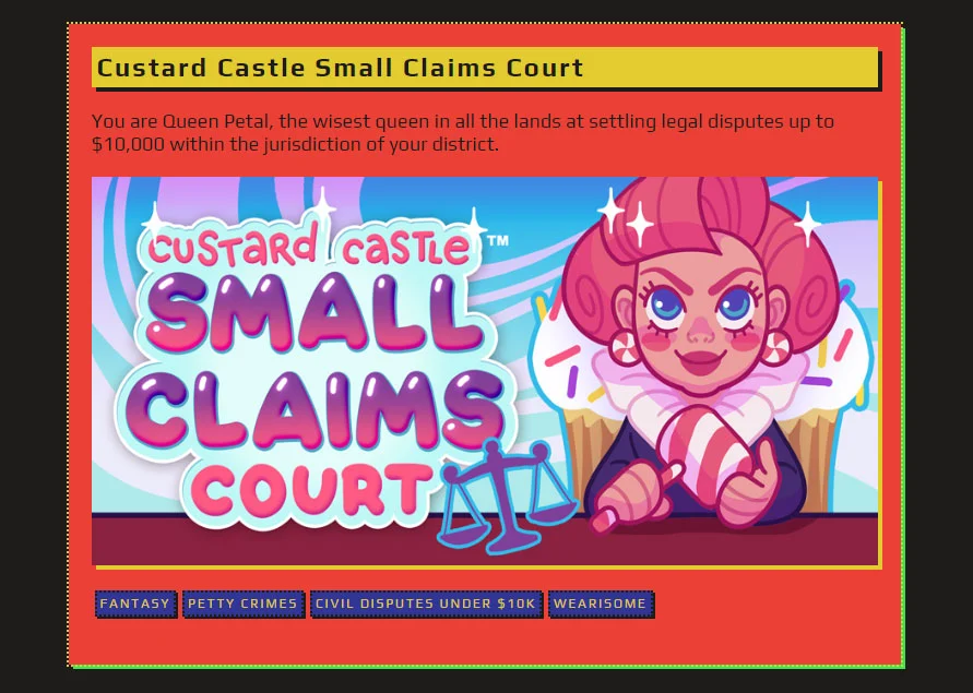 Steam Summer Sale 2022 - Clorthax's Party Badge - Custard Castle Small Claims Court