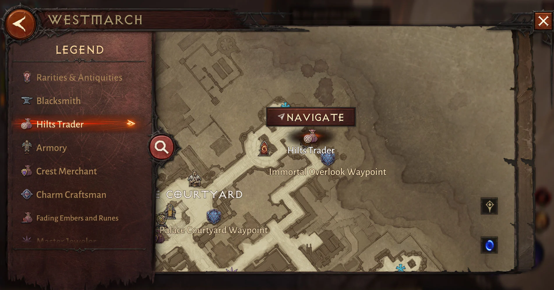 Diablo Immortal Hilts Trader
