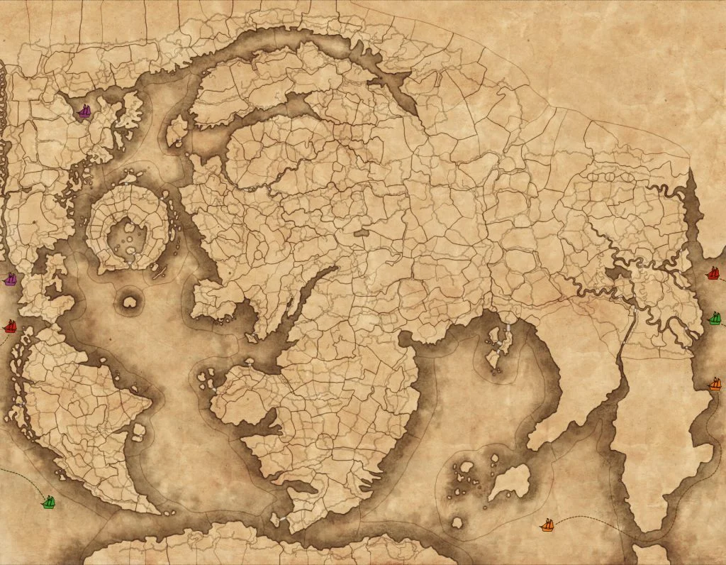 Total War Warhammer 3 Immortal Empires Map - Sea Routes