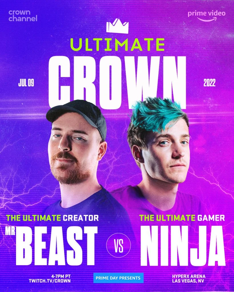 MrBeast vs Ninja - The Ultimate Crown Showdown on Twitch