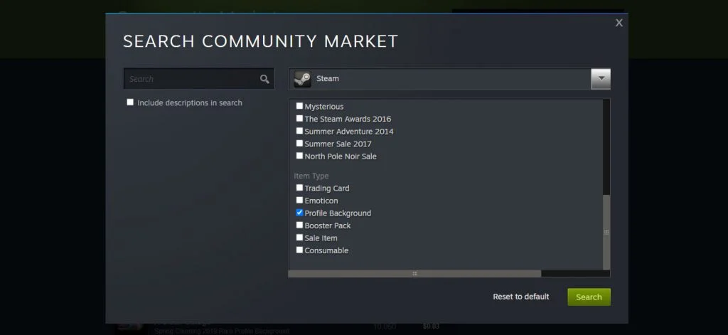 Purchasing Steam Profile Backgrounds on the Market