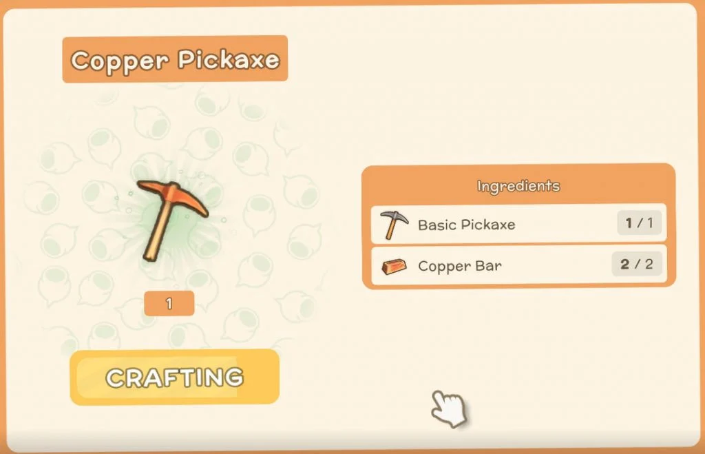 Copper Pickaxe, Dinkum