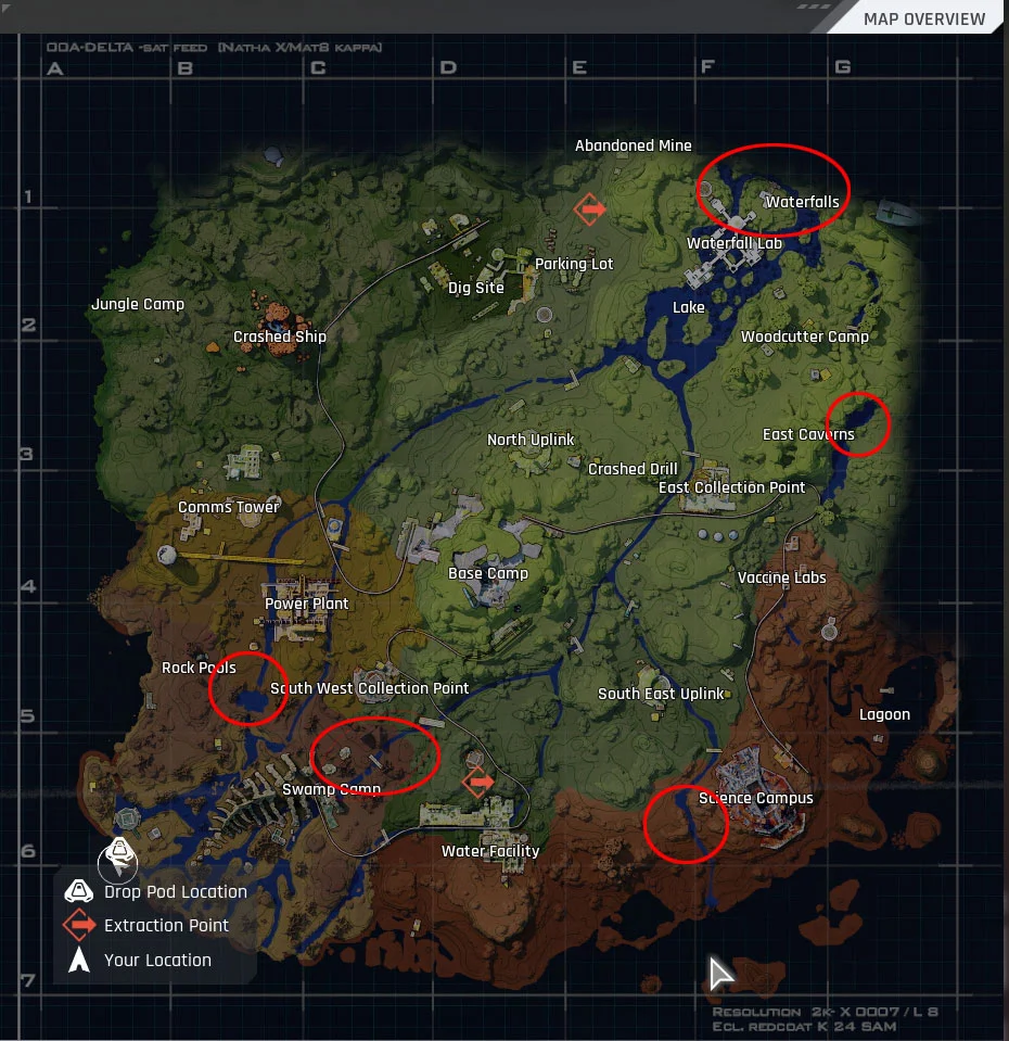 Veltecite Locations in The Cycle Frontier, Bright Sands