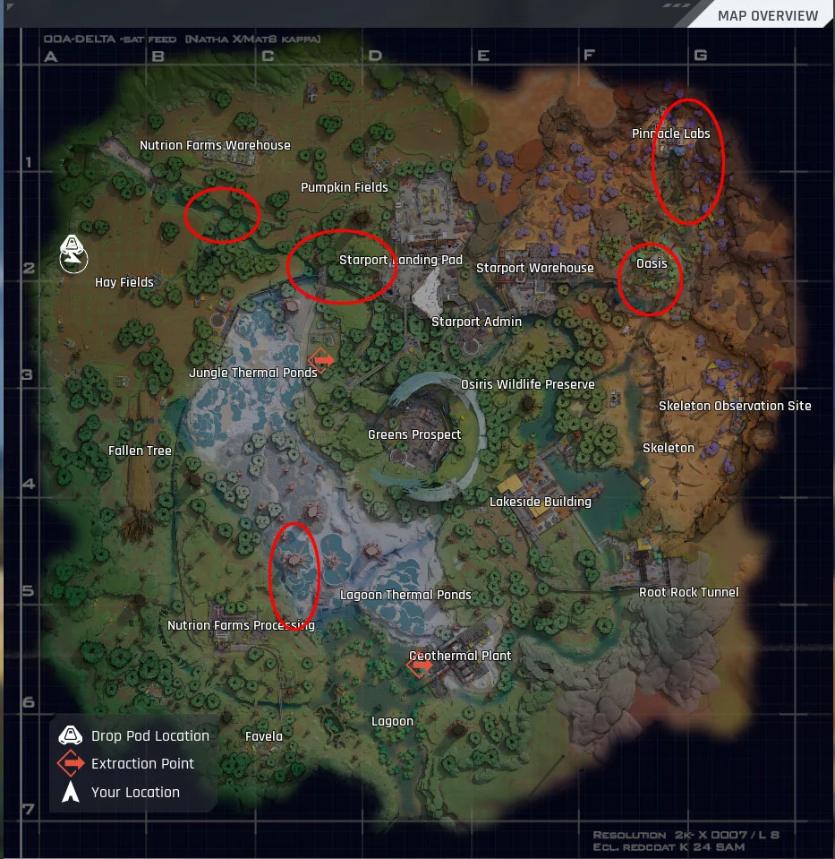 The Cycle Frontier - Veltecite Locations Map