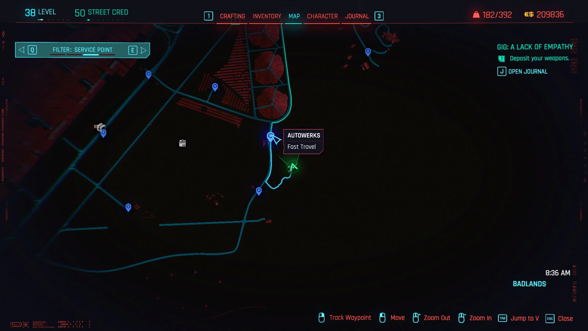 Melee Weapons Vendor, Badlands, Night City - Cyberpunk 2077