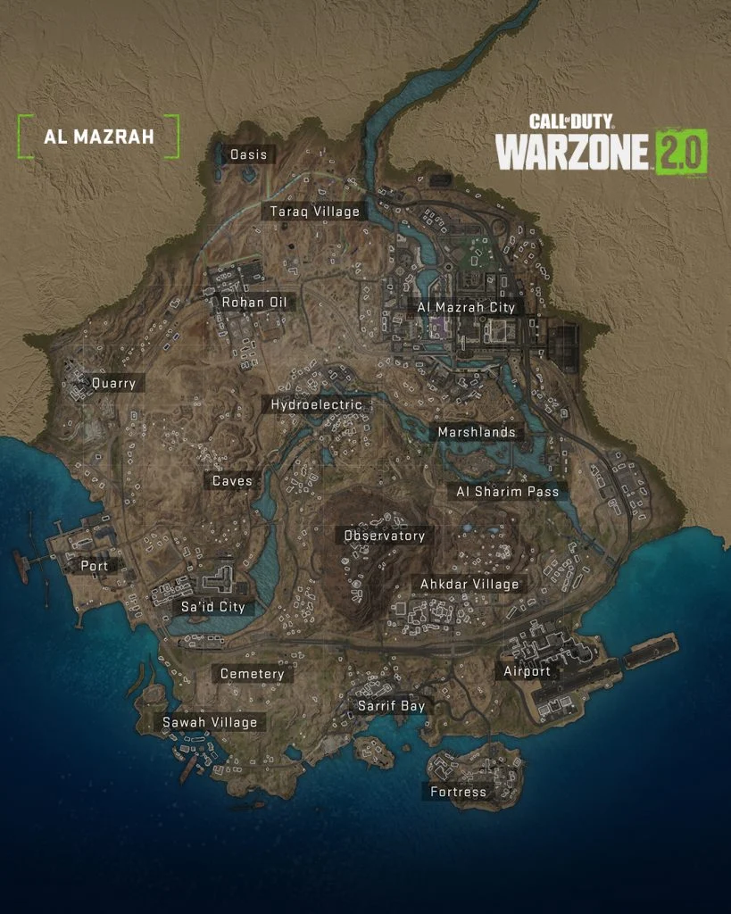 Warzone 2 Al Mazrah Map Overview