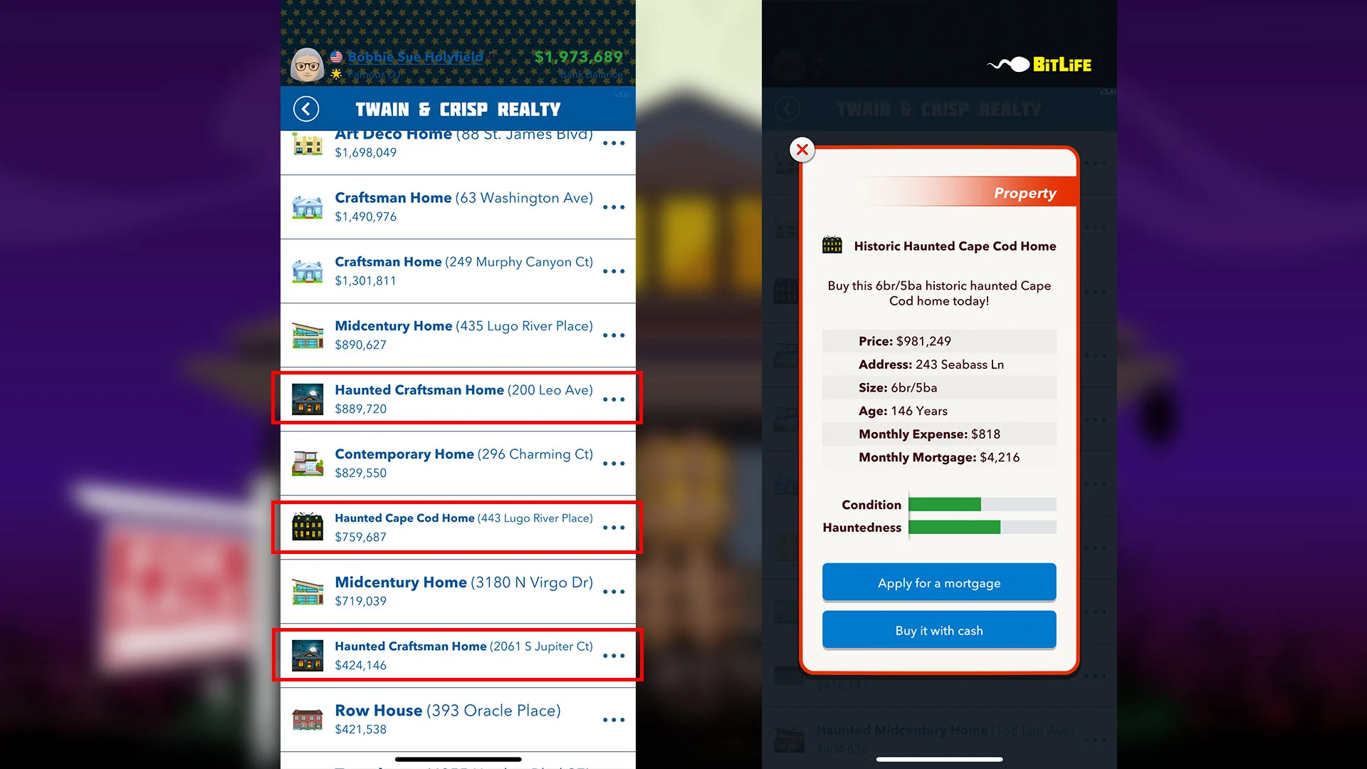 how-to-get-a-haunted-house-in-bitlife-gamer-digest