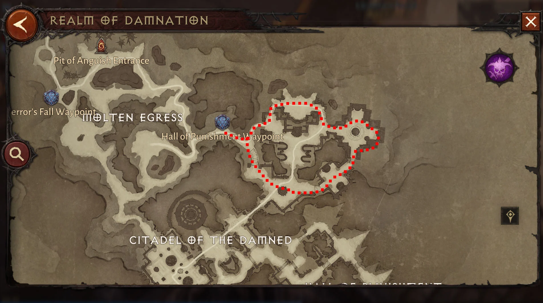 Diablo Immortal Realm of Damnation - Enchanted Dust Farm Route