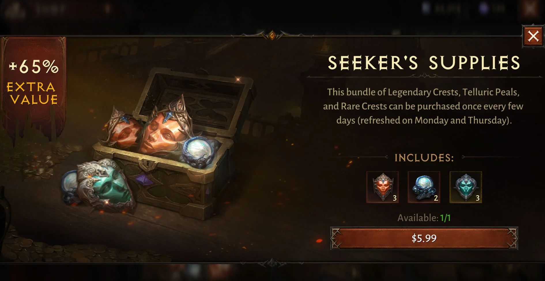 Diablo Immortal Seeker's Supplies