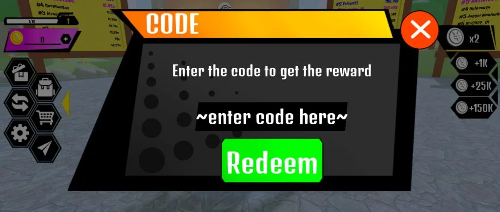 Redeeming Codes in Anime Clicker Fight