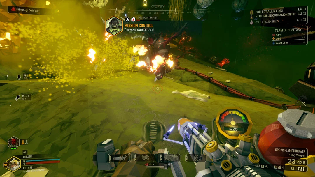 Contagion Spikes in Deep Rock Galactic