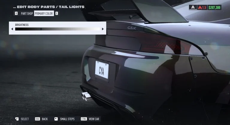 Changing the Color of the Tail Lights