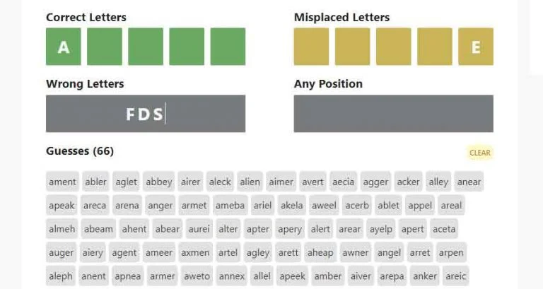 Wordle Answer Finder  Letter Solver for 5Letter Words  Gamer Digest