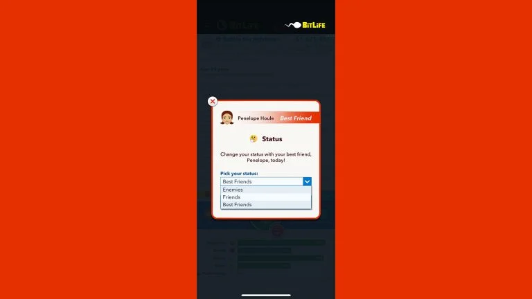 Turning Enemies to Friends in BitLife