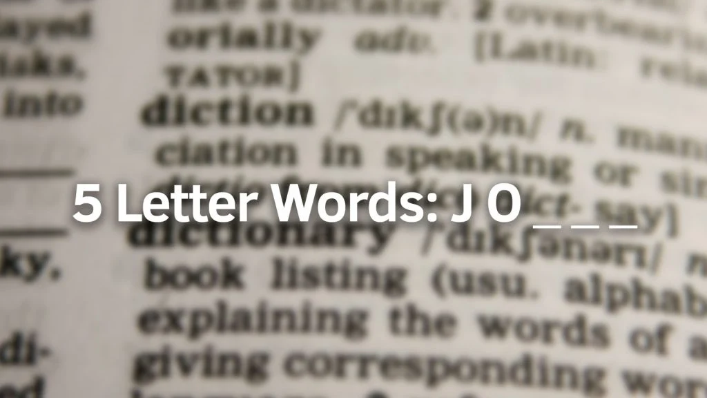 Wordle: 5-Letter Words That Start with JO
