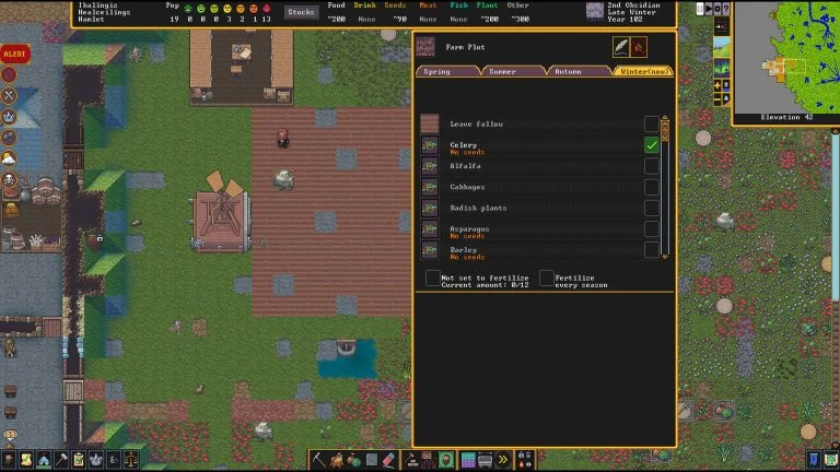 Above Ground Crops (Winter), Dwarf Fortress