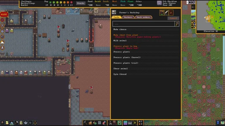 Farmer's Workshop in Dwarf Fortress