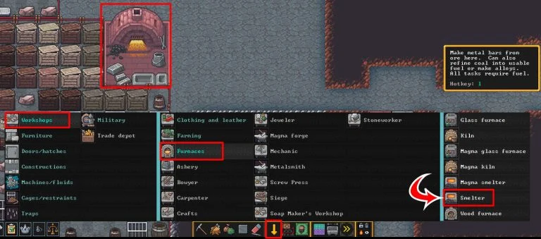 Furnace in Dwarf Fortress