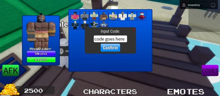how to redeem codes in Goofy Ahhrena