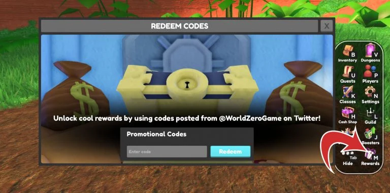 how to use World Zero codes