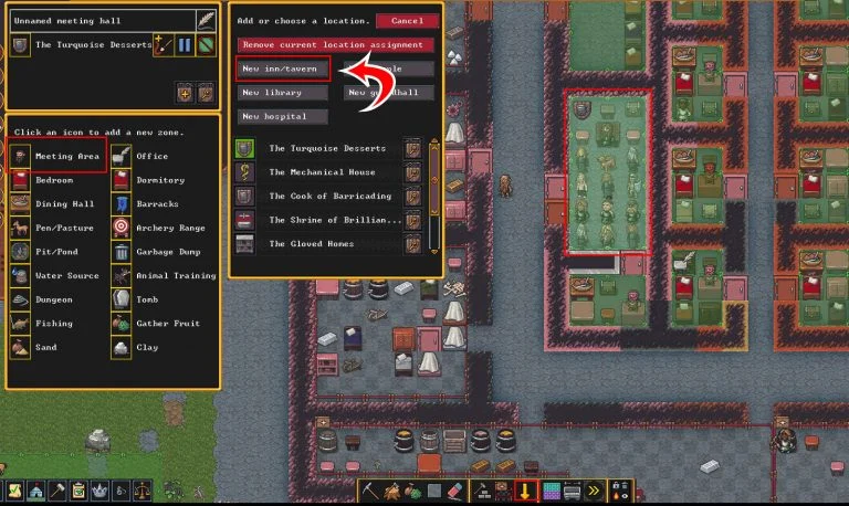 Creating an Inn/Tavern in Dwarf Fortress