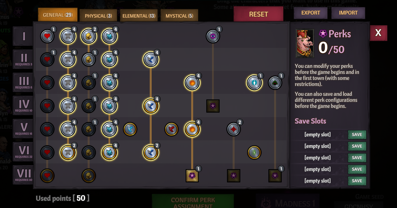 Across the Obelisk Ottis General tree perks
