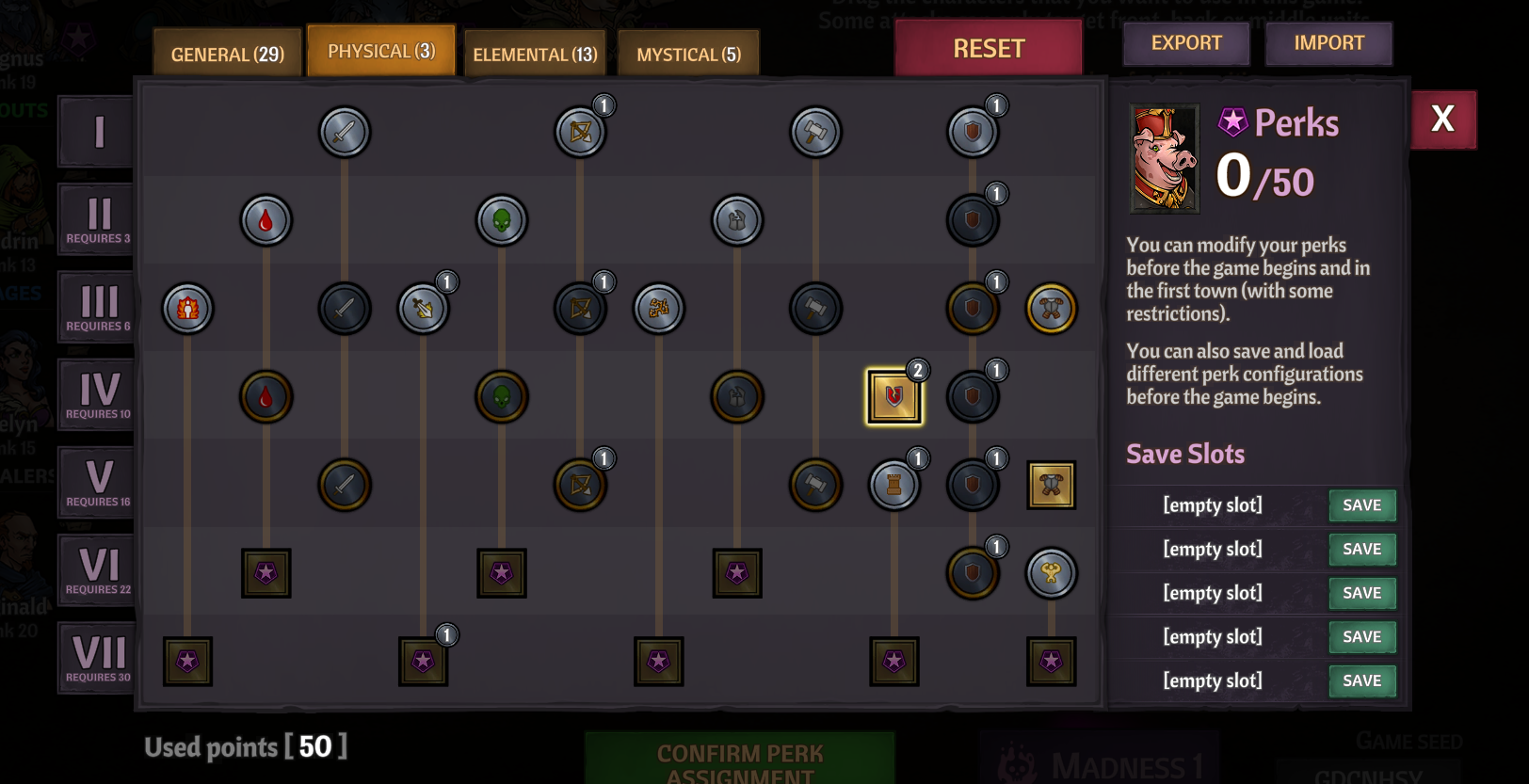 Across the Obelisk Ottis Physical tree perks