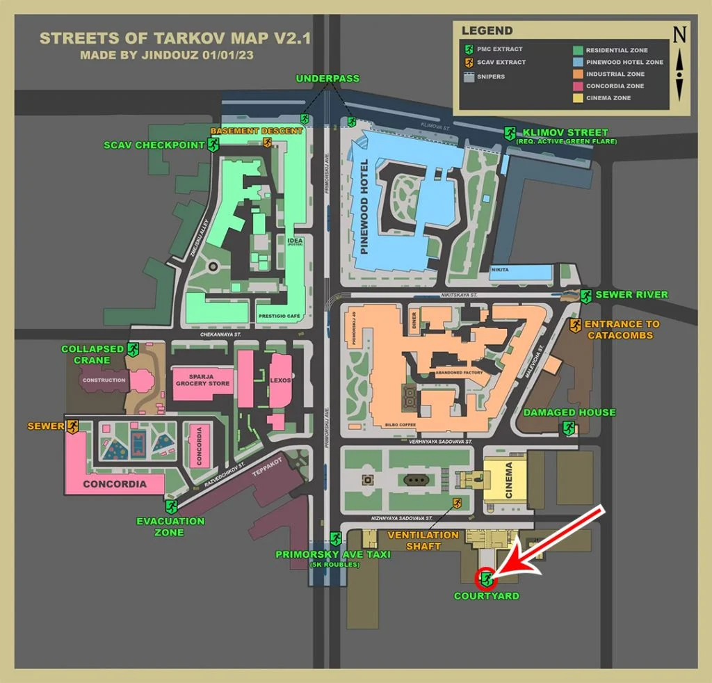 Escape From Tarkov Streets Of Tarkov Courtyard Extract Location   Courtyard Extract Location 1024x982 