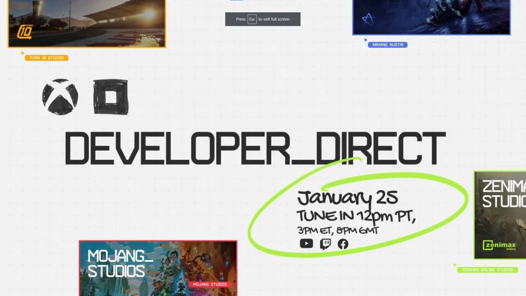 Xbox and Bethesda Developer Direct Livestream Link and Details