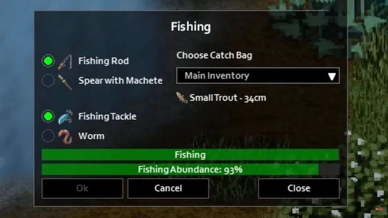 Fishing Menu, Project Zomboid