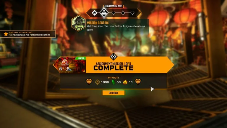 Lunar Festival Completion Screen