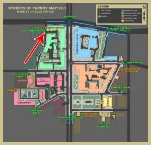 Escape from Tarkov: Streets of Tarkov Scav Checkpoint Extract Location ...