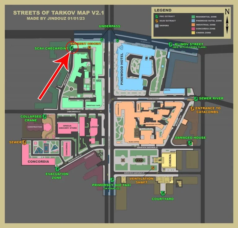 Scav Checkpoint Extract Map Location