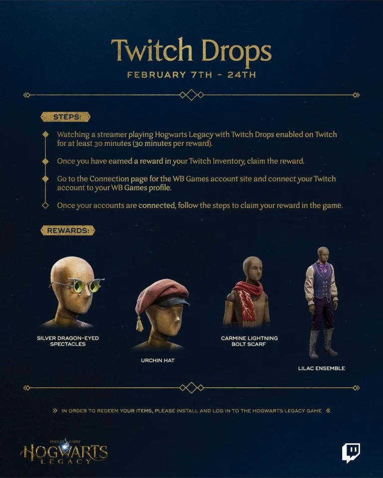 Hogwarts Legacy Twitch Drops