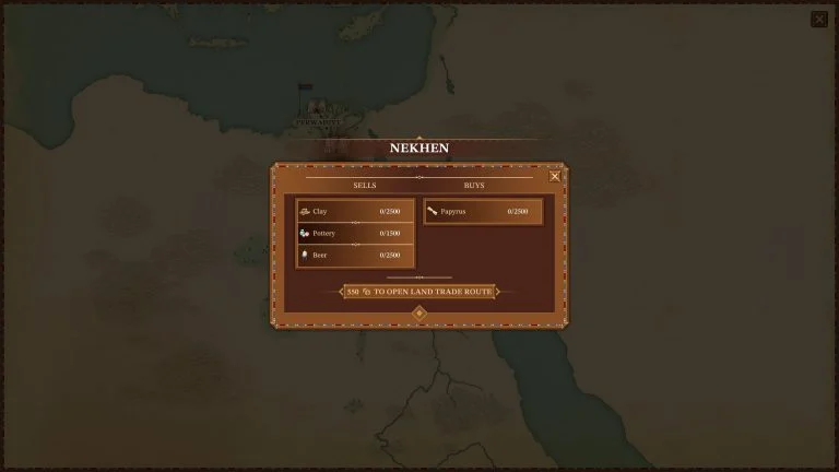 Opening a Trade Route in Pharaoh A New Era