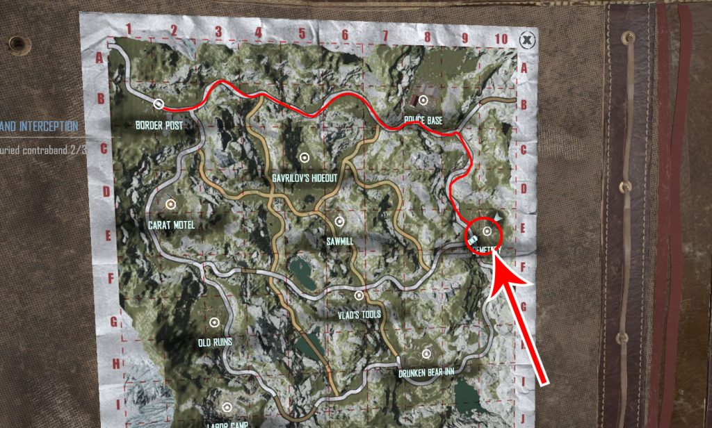 Contraband Interception Map Location